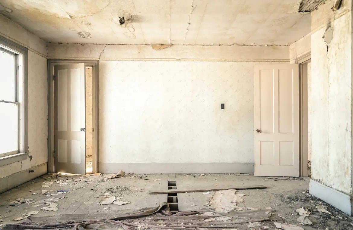 Waste disposal crew managing a cleanout project in Lansford